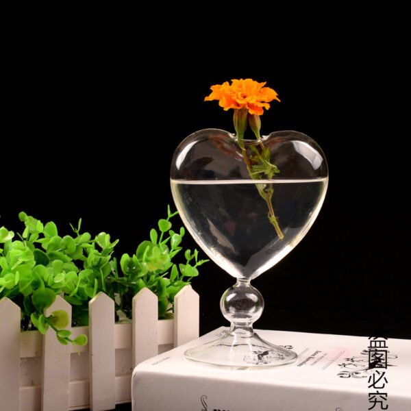 Transparent Creative Love Vase - Elevate Your Home Décor with Hydroponic Elegance