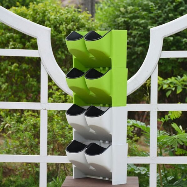 Stackable Self-Watering Flower Pot - Elevate Your Garden Aesthetics! Self Watering Flower Pot Stackable Vertical Planter Wall Hanging Durable For Garden Balcony UYT Shop