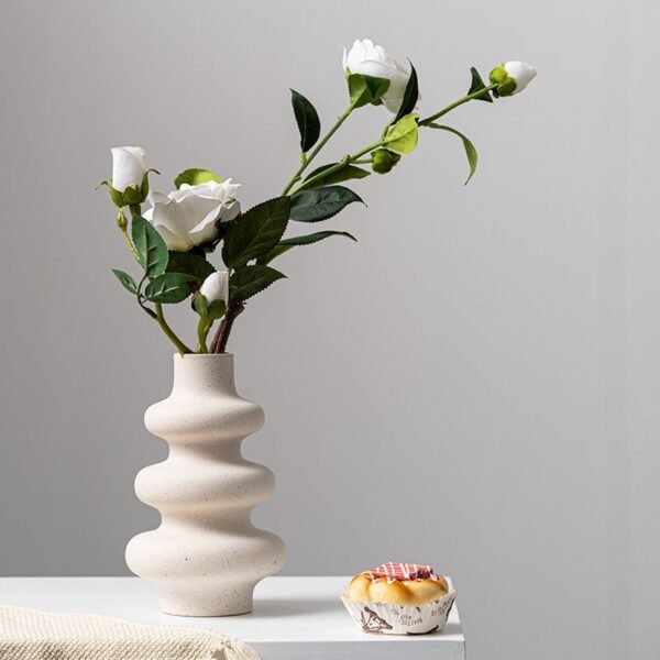 Creative New Style Modern Art Plain Fired Vase - Elevate Your Space with Elegance