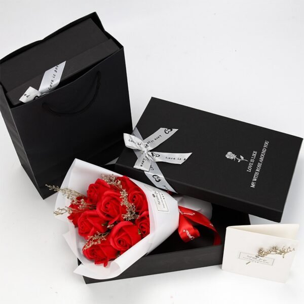 Wonderful Christmas Handmade Soap Flower Bouquet - 9 Roses Gift Box for Special Occasions